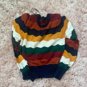 Forever 21 Multicolor Chevron Crewneck Sweater